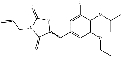 3-allyl-5-(3-chloro-5-ethoxy-4-isopropoxybenzylidene)-1,3-thiazolidine-2,4-dione 구조식 이미지