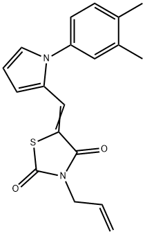 3-allyl-5-{[1-(3,4-dimethylphenyl)-1H-pyrrol-2-yl]methylene}-1,3-thiazolidine-2,4-dione 구조식 이미지