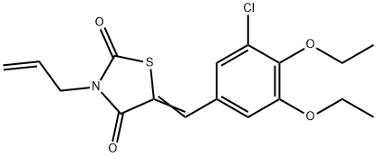 3-allyl-5-(3-chloro-4,5-diethoxybenzylidene)-1,3-thiazolidine-2,4-dione 구조식 이미지