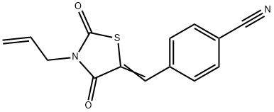 4-[(3-allyl-2,4-dioxo-1,3-thiazolidin-5-ylidene)methyl]benzonitrile 구조식 이미지