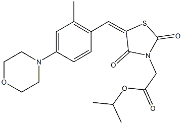 isopropyl {5-[2-methyl-4-(4-morpholinyl)benzylidene]-2,4-dioxo-1,3-thiazolidin-3-yl}acetate Structure