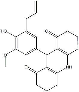 9-(3-allyl-4-hydroxy-5-methoxyphenyl)-3,4,6,7,9,10-hexahydro-1,8(2H,5H)-acridinedione Structure