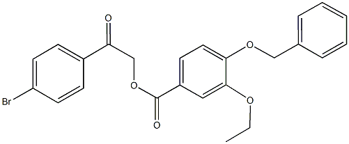 2-(4-bromophenyl)-2-oxoethyl 4-(benzyloxy)-3-ethoxybenzoate 구조식 이미지