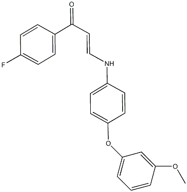 1-(4-fluorophenyl)-3-[4-(3-methoxyphenoxy)anilino]-2-propen-1-one Structure