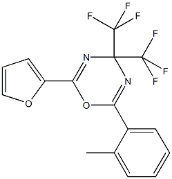 2-(2-furyl)-6-(2-methylphenyl)-4,4-bis(trifluoromethyl)-4H-1,3,5-oxadiazine Structure