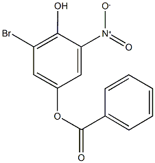 3-bromo-4-hydroxy-5-nitrophenyl benzoate Structure