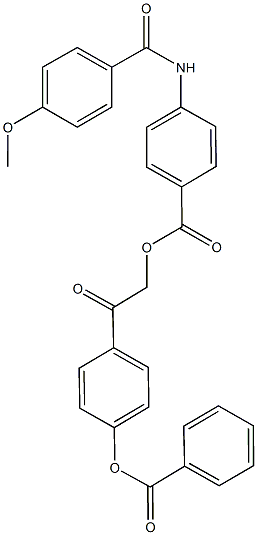 2-[4-(benzoyloxy)phenyl]-2-oxoethyl 4-[(4-methoxybenzoyl)amino]benzoate 구조식 이미지