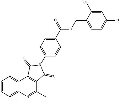 2,4-dichlorobenzyl 4-(4-methyl-1,3-dioxo-1,3-dihydro-2H-pyrrolo[3,4-c]quinolin-2-yl)benzoate Structure