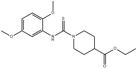 ethyl 1-[(2,5-dimethoxyanilino)carbothioyl]-4-piperidinecarboxylate 구조식 이미지