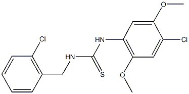 N-(2-chlorobenzyl)-N'-(4-chloro-2,5-dimethoxyphenyl)thiourea Structure