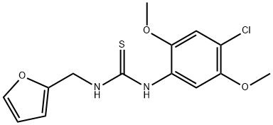 N-(4-chloro-2,5-dimethoxyphenyl)-N'-(2-furylmethyl)thiourea 구조식 이미지