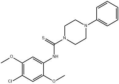 N-(4-chloro-2,5-dimethoxyphenyl)-4-phenyl-1-piperazinecarbothioamide Structure