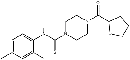 N-(2,4-dimethylphenyl)-4-(tetrahydro-2-furanylcarbonyl)-1-piperazinecarbothioamide 구조식 이미지