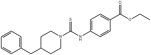 ethyl 4-{[(4-benzylpiperidin-1-yl)carbothioyl]amino}benzoate Structure