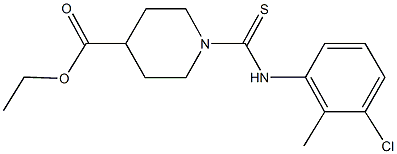 ethyl 1-[(3-chloro-2-methylanilino)carbothioyl]-4-piperidinecarboxylate Structure