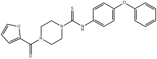 4-(2-furoyl)-N-(4-phenoxyphenyl)-1-piperazinecarbothioamide Structure