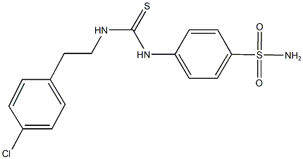 4-[({[2-(4-chlorophenyl)ethyl]amino}carbothioyl)amino]benzenesulfonamide Structure