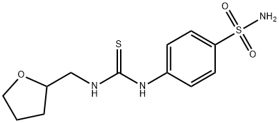 4-({[(tetrahydro-2-furanylmethyl)amino]carbothioyl}amino)benzenesulfonamide 구조식 이미지