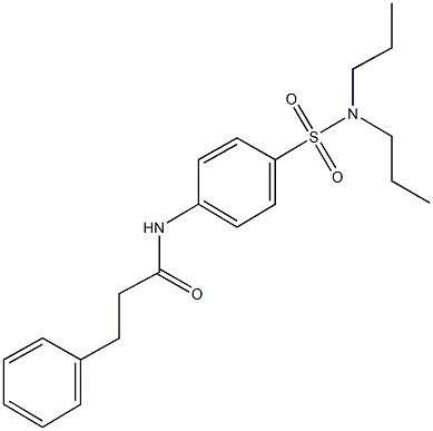 N-{4-[(dipropylamino)sulfonyl]phenyl}-3-phenylpropanamide 구조식 이미지