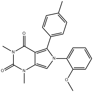 6-(2-methoxyphenyl)-1,3-dimethyl-5-(4-methylphenyl)-1H-pyrrolo[3,4-d]pyrimidine-2,4(3H,6H)-dione Structure