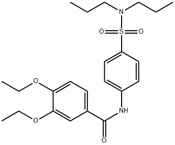 N-{4-[(dipropylamino)sulfonyl]phenyl}-3,4-diethoxybenzamide Structure