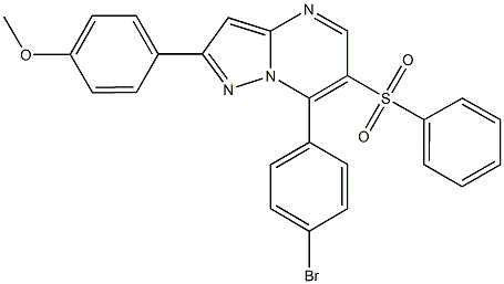 7-(4-bromophenyl)-2-(4-methoxyphenyl)pyrazolo[1,5-a]pyrimidin-6-yl phenyl sulfone 구조식 이미지
