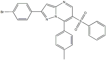 2-(4-bromophenyl)-7-(4-methylphenyl)pyrazolo[1,5-a]pyrimidin-6-yl phenyl sulfone 구조식 이미지