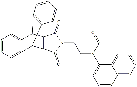 N-[2-(16,18-dioxo-17-azapentacyclo[6.6.5.0~2,7~.0~9,14~.0~15,19~]nonadeca-2,4,6,9,11,13-hexaen-17-yl)ethyl]-N-(1-naphthyl)acetamide Structure