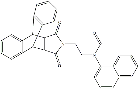 N-[2-(16,18-dioxo-17-azapentacyclo[6.6.5.0~2,7~.0~9,14~.0~15,19~]nonadeca-2,4,6,9,11,13-hexaen-17-yl)ethyl]-N-(1-naphthyl)acetamide 구조식 이미지