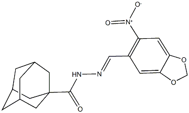 N'-({6-nitro-1,3-benzodioxol-5-yl}methylene)-1-adamantanecarbohydrazide Structure