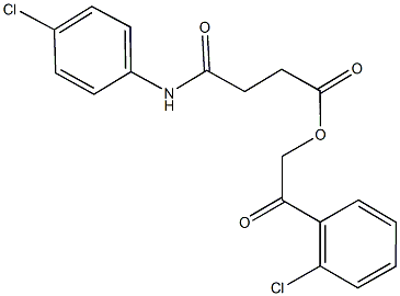 2-(2-chlorophenyl)-2-oxoethyl 4-(4-chloroanilino)-4-oxobutanoate Structure