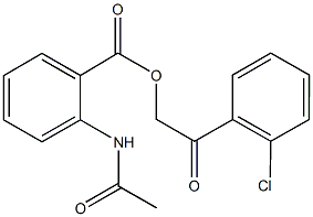 2-(2-chlorophenyl)-2-oxoethyl 2-(acetylamino)benzoate Structure