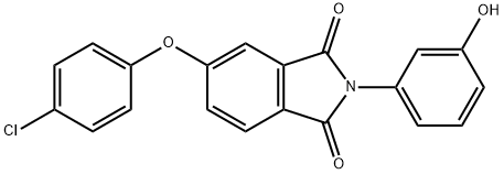 5-(4-chlorophenoxy)-2-(3-hydroxyphenyl)-1H-isoindole-1,3(2H)-dione 구조식 이미지