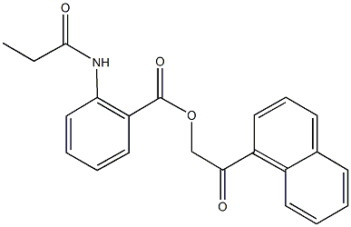2-(1-naphthyl)-2-oxoethyl 2-(propionylamino)benzoate 구조식 이미지