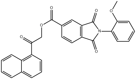 2-(1-naphthyl)-2-oxoethyl 2-(2-methoxyphenyl)-1,3-dioxoisoindoline-5-carboxylate Structure