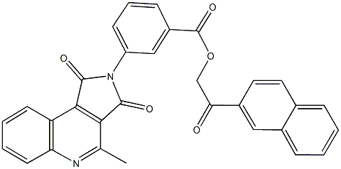 2-(2-naphthyl)-2-oxoethyl 3-(4-methyl-1,3-dioxo-1,3-dihydro-2H-pyrrolo[3,4-c]quinolin-2-yl)benzoate 구조식 이미지