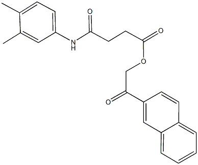 2-(2-naphthyl)-2-oxoethyl 4-(3,4-dimethylanilino)-4-oxobutanoate 구조식 이미지