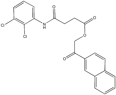 2-(2-naphthyl)-2-oxoethyl 4-(2,3-dichloroanilino)-4-oxobutanoate 구조식 이미지