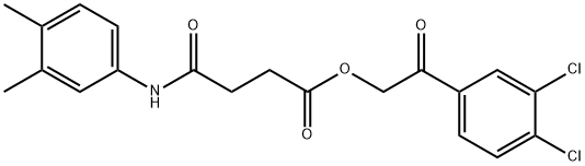 2-(3,4-dichlorophenyl)-2-oxoethyl 4-(3,4-dimethylanilino)-4-oxobutanoate Structure