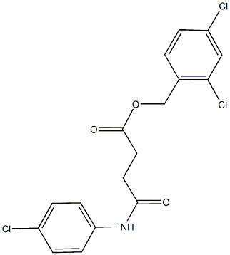 2,4-dichlorobenzyl 4-(4-chloroanilino)-4-oxobutanoate 구조식 이미지