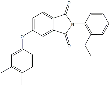 5-(3,4-dimethylphenoxy)-2-(2-ethylphenyl)-1H-isoindole-1,3(2H)-dione 구조식 이미지