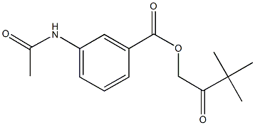 3,3-dimethyl-2-oxobutyl 3-(acetylamino)benzoate 구조식 이미지