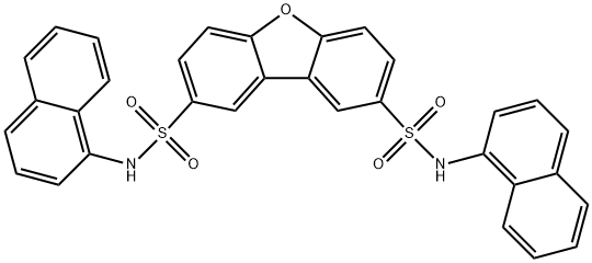 N~2~,N~8~-di(1-naphthyl)dibenzo[b,d]furan-2,8-disulfonamide 구조식 이미지