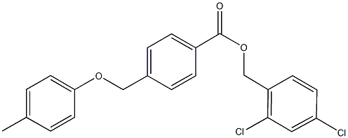 2,4-dichlorobenzyl 4-[(4-methylphenoxy)methyl]benzoate 구조식 이미지