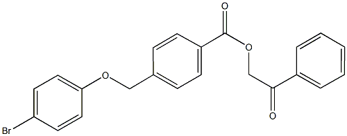 2-oxo-2-phenylethyl 4-[(4-bromophenoxy)methyl]benzoate 구조식 이미지