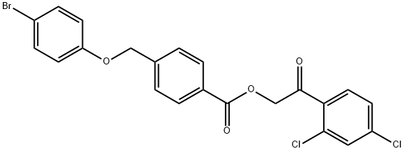 2-(2,4-dichlorophenyl)-2-oxoethyl 4-[(4-bromophenoxy)methyl]benzoate Structure