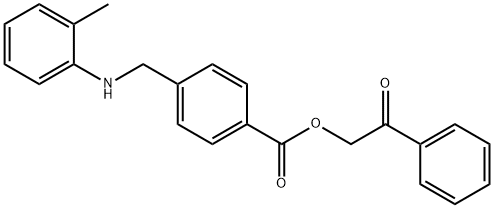 2-oxo-2-phenylethyl 4-(2-toluidinomethyl)benzoate 구조식 이미지