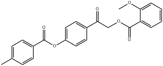 2-{4-[(4-methylbenzoyl)oxy]phenyl}-2-oxoethyl 2-methoxybenzoate Structure