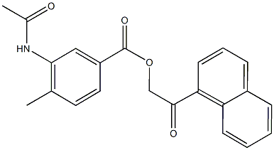 2-(1-naphthyl)-2-oxoethyl 3-(acetylamino)-4-methylbenzoate Structure