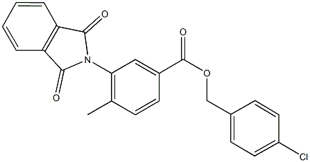 4-chlorobenzyl 3-(1,3-dioxo-1,3-dihydro-2H-isoindol-2-yl)-4-methylbenzoate Structure